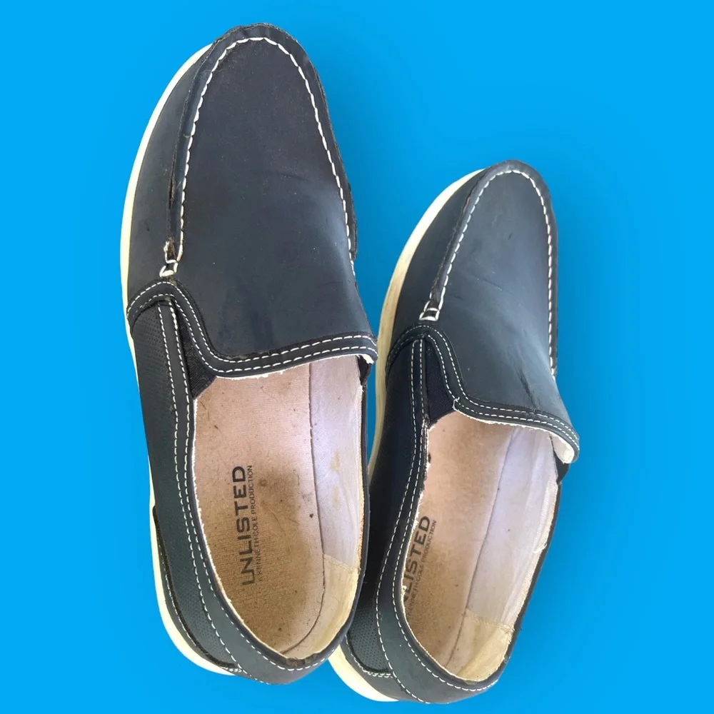 Kenneth Cole Unlisted Men's Blue Anchor Boat Shoe Size 10